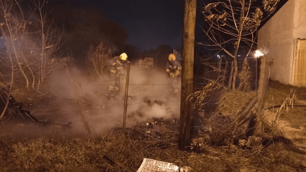 Se produjo un Incendio de cajones que contenían miel