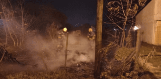 Se produjo un Incendio de cajones que contenían miel