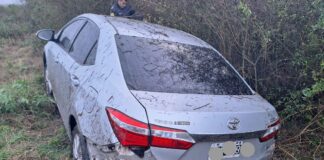 Un auto despistó en la Autovía Artigas por una mala maniobra