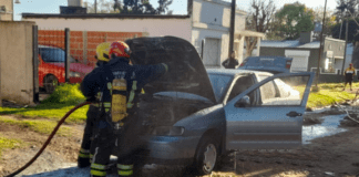 En la mañana de hoy un vehículo sufrió un principio de incendio