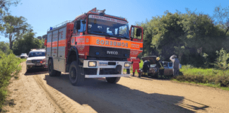 Una conductora sufrió un siniestro vial en zona del basural
