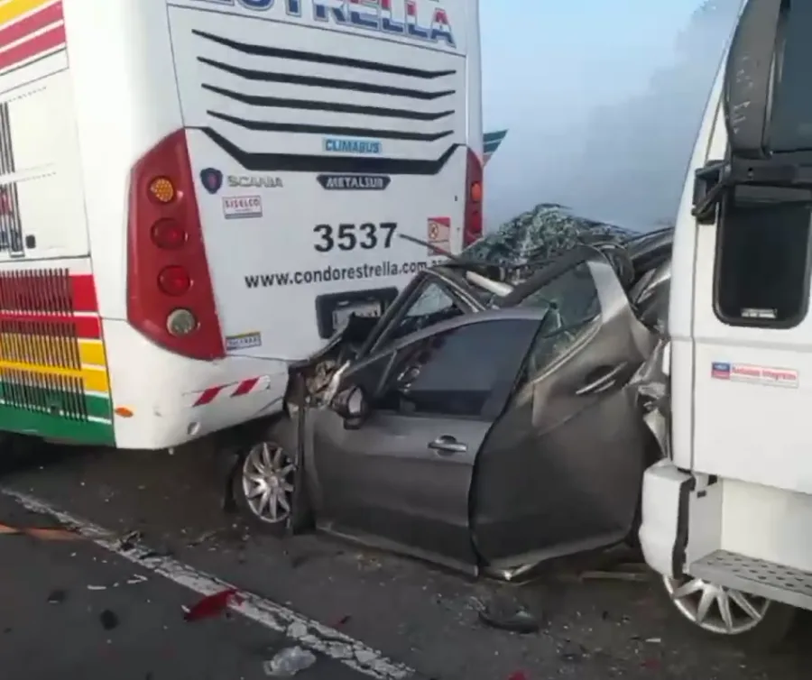 Dos personas murieron en un choque múltiple en el puente Zárate-Brazo Largo