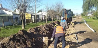 Se ejecuta la ampliación del sistema cloacal en Colonia Elia
