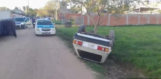 San José: Vuelco de un vehículo