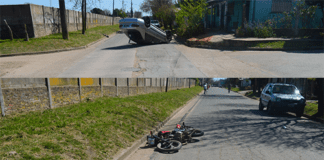 Accidente de transito entre una moto y un vehículo con una menor con lesiones graves