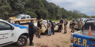 Dos sujetos con condenas por abigeato agravado fueron detenidos con armas, secuestran un auto y otros elementos