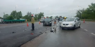 Siniestro vial en el ingreso a Villa Paranacito