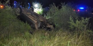 Conductor ebrio volcó en Ruta Provincial 2
