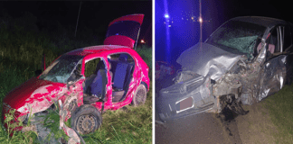 Violento choque de dos autos que colisionaron de frente en ruta entrerriana