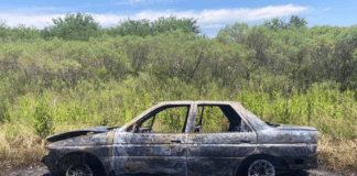 Un auto se incendió en ruta 18
