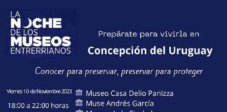Se realizará este viernes una nueva edición de la Noche de los Museos Entrerrianos