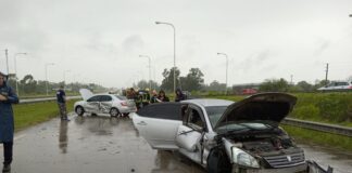 Accidente en la Autovía José Gervasio Artigas, dejo tres personas hospitalizadas