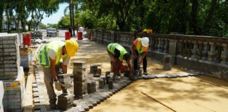 Continúa la obra de puesta en valor de la Costanera Quirós