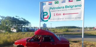 Federación: Despisté y vuelco en la colectora de la Autovía km 329