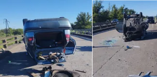 Despiste y vuelco en Ruta Nacional 12