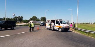 Colonia Elia: Motociclista sufrió lesiones graves en la Autovía