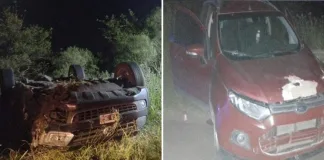 Villa Mantero: Choque frontal en ruta 39