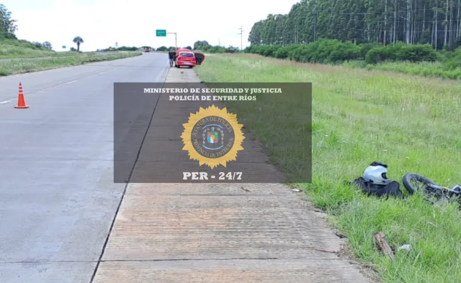 Accidente en Autovía José Gervasio Artigas deja a motociclista con lesiones graves