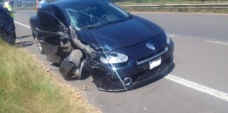 Imprudencia al volante, en total estado de ebriedad conducía por la Autovía y terminó chocando