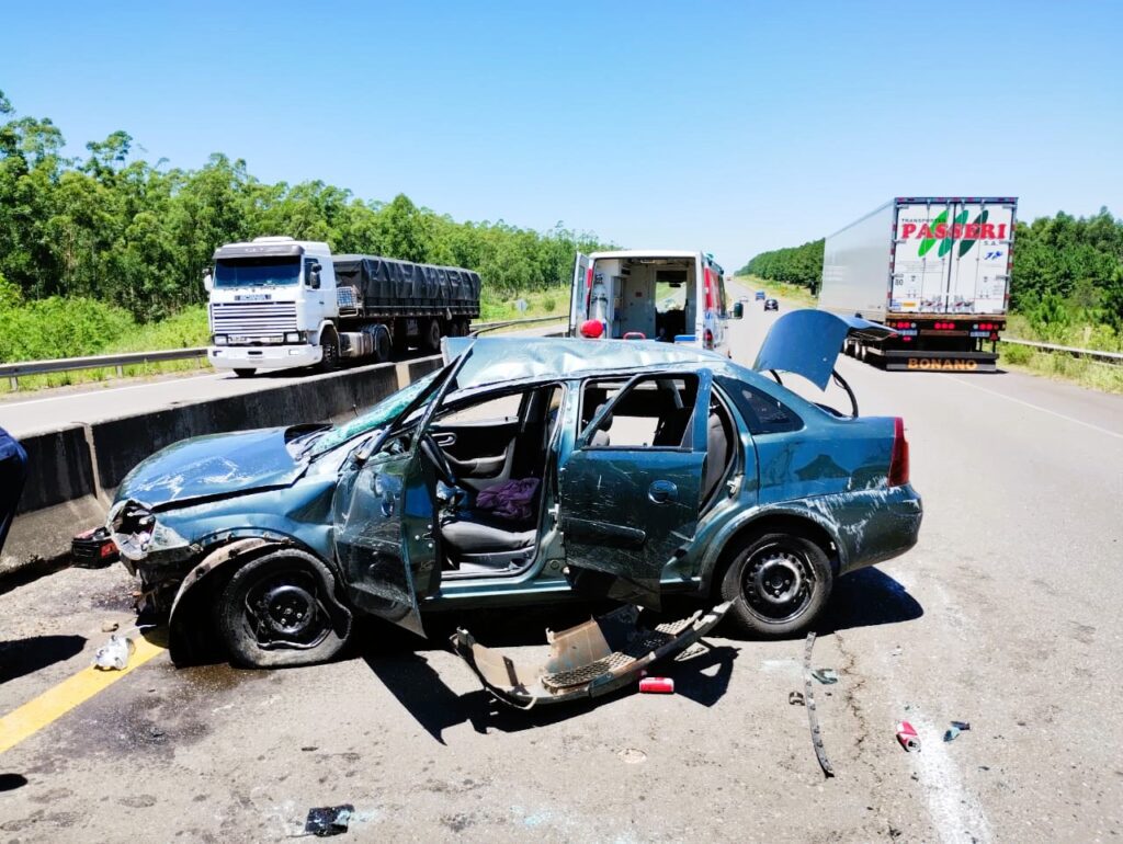 Una pareja de brasileños sufrió un siniestro vial en Ruta 14
