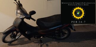 Colón: Vendían una moto en la red social y la policía logró recuperarla, fue sustraída en Concepción del Uruguay