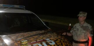 Policía rural secuestro una escopeta y cartuchería a dos personas en una motocicleta en el acceso sur de Gualeguaychú