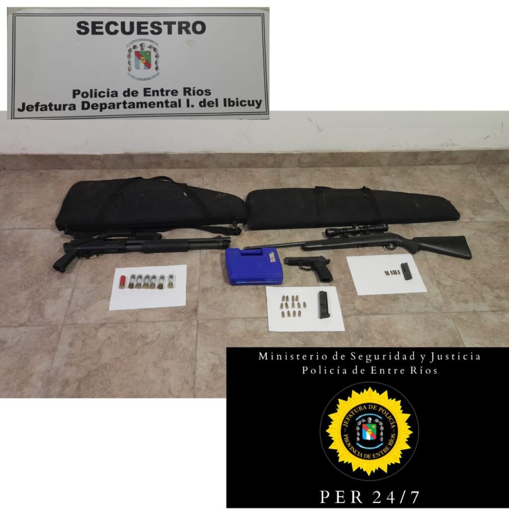 Amenazó de muerte a su vecino y le allanaron la casa, en el registro del domicilio encontraron armas de fuego