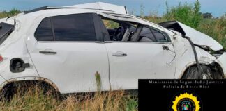 Policía falleció tras despistar y volcar con su vehículo en Ruta 18