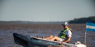 En el Seven de la Playa de Río presentaron el prototipo del kayak a propulsión eléctrica ATAMA 3.5 de VELOS