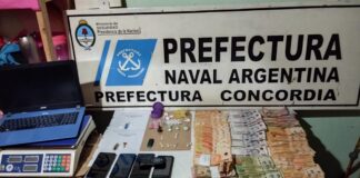 Concordia: Prefectura secuestró cocaína y marihuana, hay un detenido