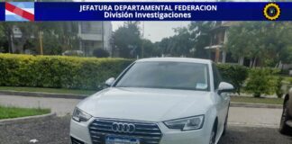 En el puesto Bella vista detuvieron a dos personas que se retiraron de un hotel sin pagar en Federación
