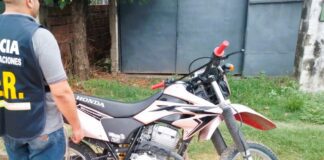 En Gualeguaychú fue recuperada una moto robada en Concepción del Uruguay