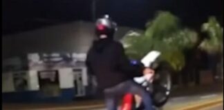 Hacían Willy y terminaron impactando contra una columna de alumbrado