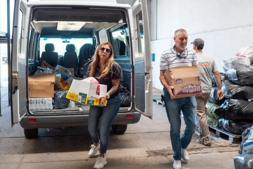 Trabajadores de ATER recolectaron donaciones para las familias de Gualeguay afectadas por el temporal
