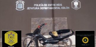 En Colón recuperaron una moto sustraída en ciudad el año pasado