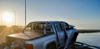 Accidente en el Puente Internacional José Gervasio Artigas, hay cuatro personas heridas