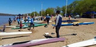 Destacadas presencias en el maratón de canotaje