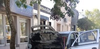 Incendio de un vehículo