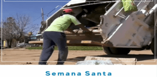 Recolección de residuos en el fin de semana largo