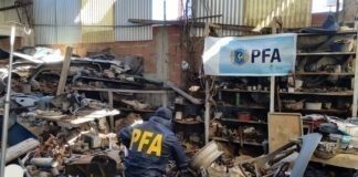 La Policía Federal allanó una vivienda de Chajarí donde funcionaba un desarmadero clandestino