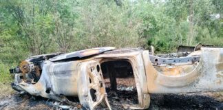 Hallaron una camioneta robada e incendiada en un campo cerca de la Autovía