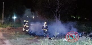 En la madrugada se incendió una vivienda en el Ex circuito Mena