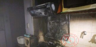 Principio de incendio en una vivienda