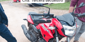 Moto Recuperada, tras ser robada durante la noche