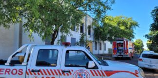 Bomberos realizaron un simulacro en el establecimiento educativo «San Vicente de Paúl»