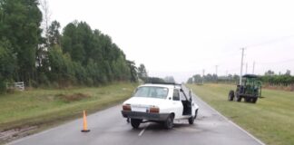 Accidente Vial en Ruta 2: Dos personas hospitalizadas