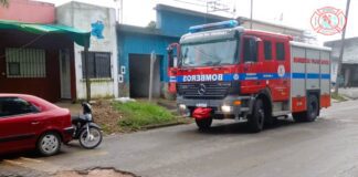 Principio de incendio en una vivienda