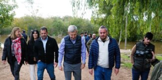 Rogelio Frigerio recorrió junto al Intendente Walser zonas inundadas de Colón