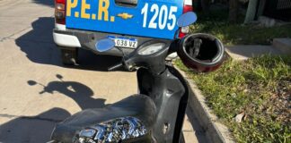 Personal policial recuperó una moto tras una persecución