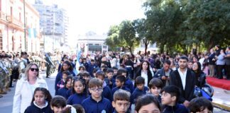 La ciudad celebró el Día de la Bandera